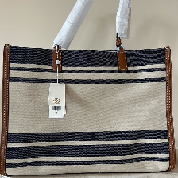 Tory Burch Ella  stripe jacquard tote bag - Picture 9 of 15